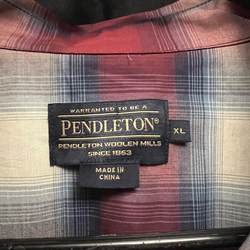 Pendleton Snap Button Plaid Western Button Down S… - image 4